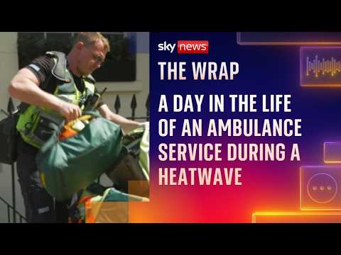 Paramedics treat patients during the heatwave