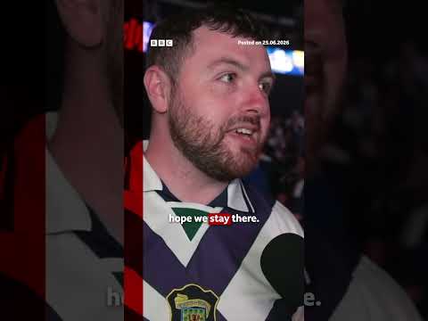 Scotland fans react to 0-3 loss to Brazil in World Cup. #Scotland #TartanArmy #BBCNews