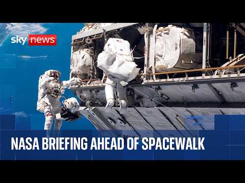 NASA holds news briefing ahead of spacewalk
