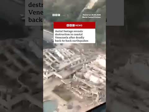 Aerial footage reveals destruction in coastal Venezuela after two earthquakes. #Venezuela #BBCNews