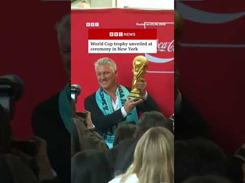 World Cup unveiled at ceremony in New York. #WorldCup #NewYork #BBCNews