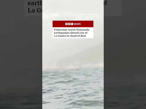 Fishermen witness earthquake shrouding Venezuelan city in dust. #BBCNews