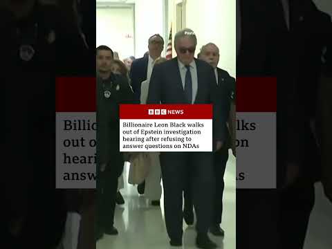 Billionaire Leon Black walks out of Epstein investigation hearing. #US #BBCNews