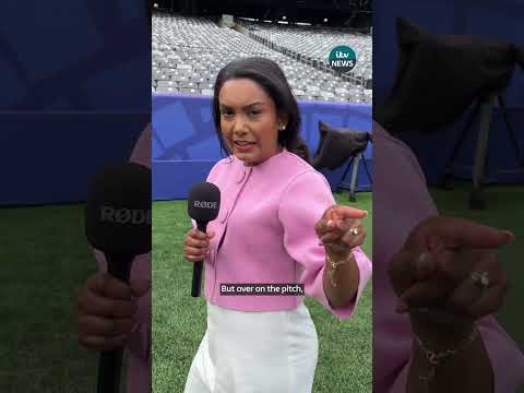 Pitch-side at New Jersey’s Metlife Stadium ahead of final England group game against Panama