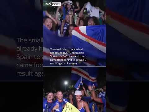 Cape Verde fans celebrate after making World Cup history