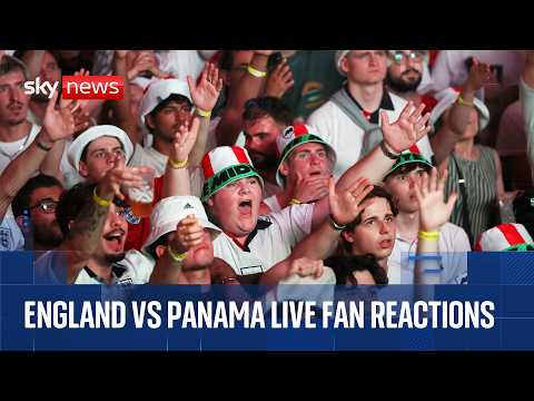 Fans gather to watch England v Panama in World Cup