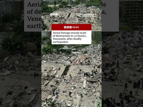 Aerial footage reveals scale of destruction in La Guaira, Venezuela. #BBCNews