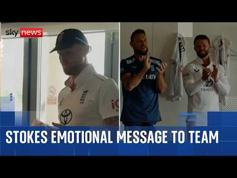Watch: Ben Stokes announces England retirement to teammates ahead of match