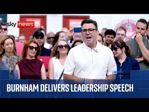 Andy Burnham lays out leadership vision in major speech