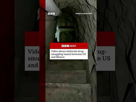 The 610m-long tunnel was discovered beneath a discount store in San Diego. #BBCNews