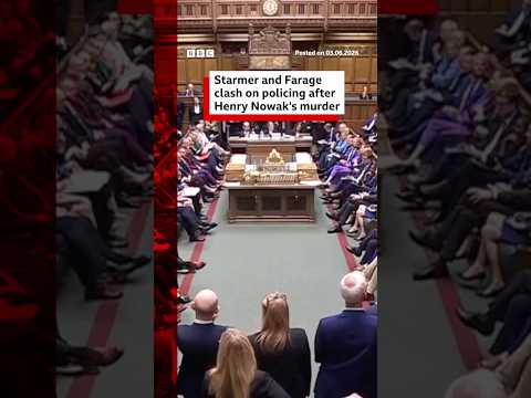 Farage and Starmer clash over policing following Henry Nowak murder. #BBCNews