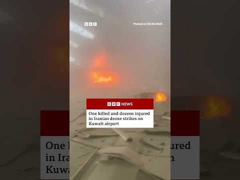 One killed and dozens injured in Iranian drone strikes on Kuwait airport. #BBCNews