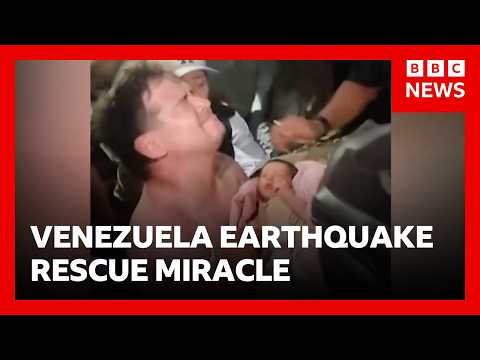 Venezuela earthquake – miracle rescue of mother and baby – 46,000 people missing | BBC News