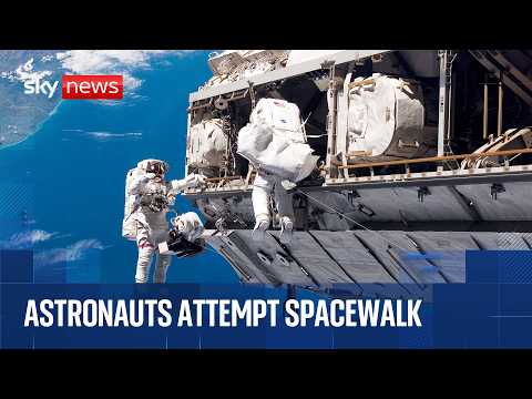 Astronauts go on ISS spacewalk