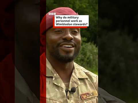 Why do military personnel work as Wimbledon stewards? #Tennis #BBCNews