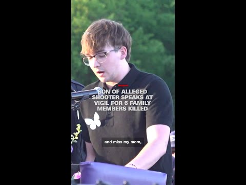Son of alleged shooter speaks at vigil for 6 family members killed