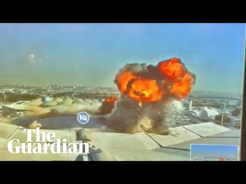 Surveillance footage shows moment of drone attack on Kuwait airport