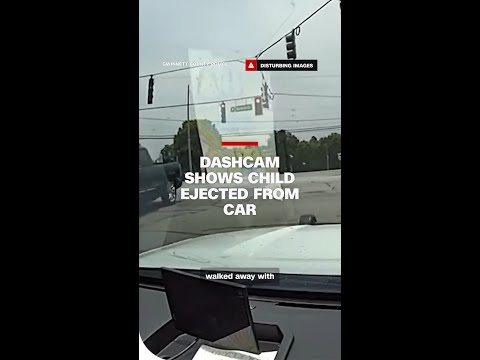 Dashcam shows child ejected from car