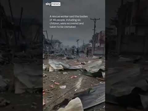 At least 46 killed after explosion at building storing explosives in Myanmar