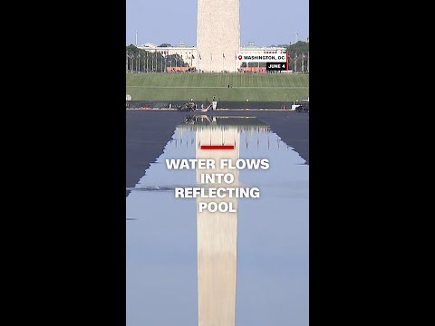 Water flows into Reflecting Pool