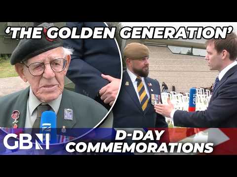 ‘I pray it will never happen again’ | D-Day veteran breaks down in tears paying tribute to soldiers