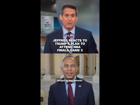 Jeffries reacts to Trump’s plan to attend NBA Finals Game 3