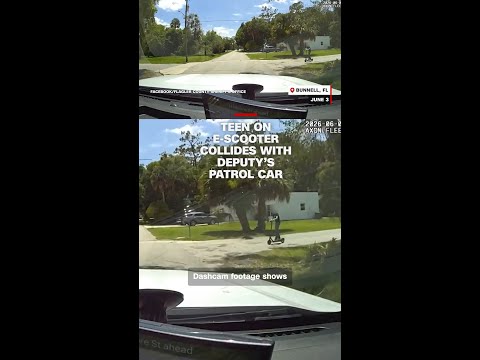 Teen on e-scooter suffers minor injuries after colliding with deputy’s patrol