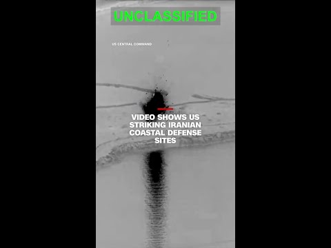 Video shows US striking Iranian coastal defense sites