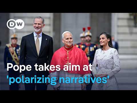 Pope Leo urges end to polarization on Spain visit | DW News