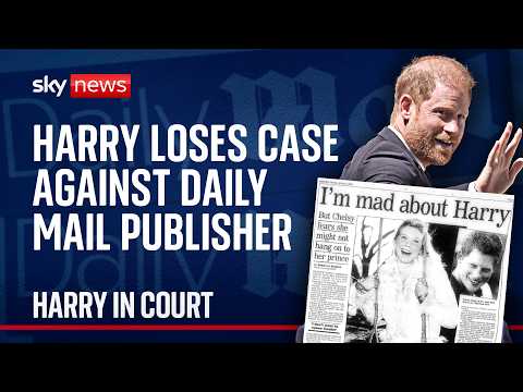 Prince Harry loses legal battle with Daily Mail publisher