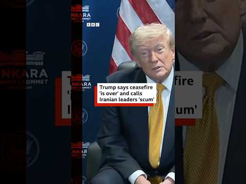 ‘I think it’s over’ Trump says on Iran ceasefire. #US #Iran #BBCNews