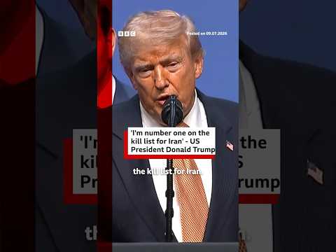 ‘I’m number one on the kill list for Iran’ – US President Donald Trump. #BBCNews