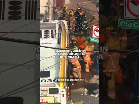 Dozens injured in Baltimore-area bus crash