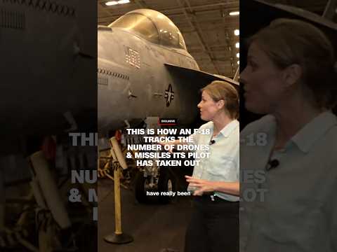 This is how an F-18 tracks the number of drones and missiles its pilot has taken out
