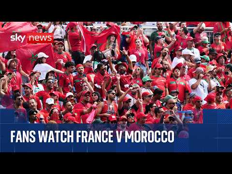 Fans watch France and Morocco World Cup quarter-final