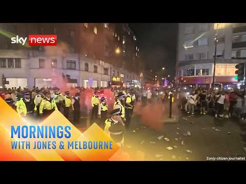 Fans clash with police in London after World Cup quarter-final | Mornings with Jones and Melbourne