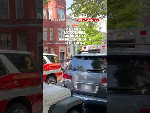 Sen. Mitch McConnell brought to ambulance on a stretcher