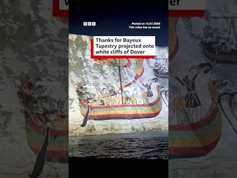 Thanks for Bayeux Tapestry projected on to white cliffs of Dover. #BBCNews