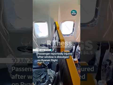 Passenger reportedly injured after window is dislodged on Ryanair flight