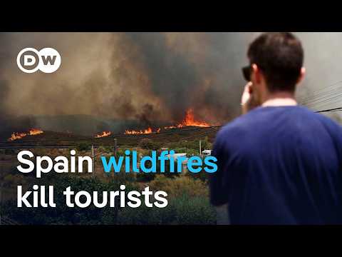 Foreign tourists caught in deadly Spain wildfire | DW News