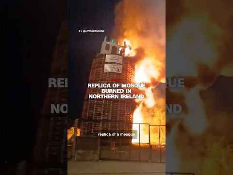 Replica of mosque burned in Northern Ireland