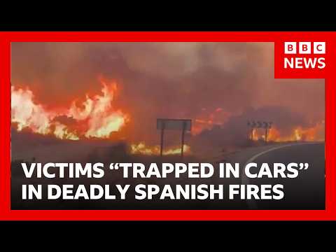 Victims “trapped in cars” while fleeing Spain’s deadly wildfires | BBC News