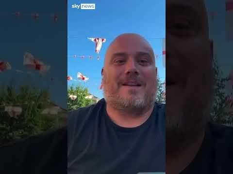 England super fan shows flag-filled estate