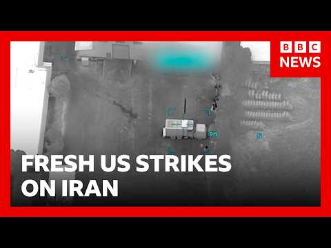US launches fresh strikes as Iran closes Strait of Hormuz | BBC News