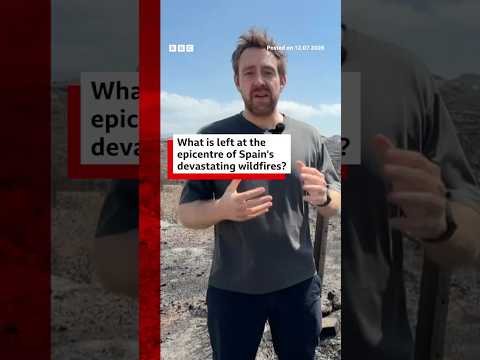 What is left at the epicentre of Spain’s devastating wildfires? #Spain #BBCNews