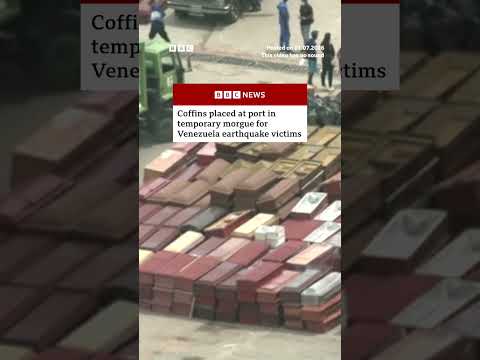 Port in Venezuela becomes temporary morgue for earthquake victims. #BBCNews