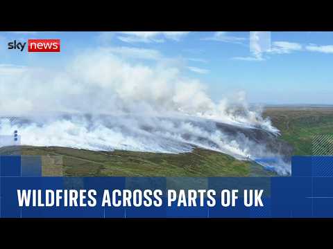 Large wildfires break out in Peak District