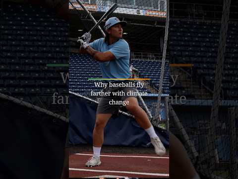 Why baseballs fly farther with climate change