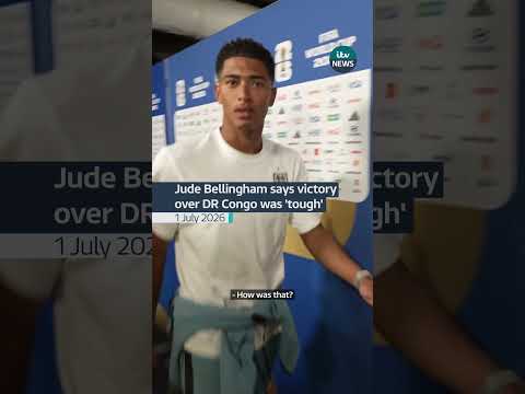 Jude Bellingham says victory over DR Congo was ‘tough’. #football #england #judebellingham