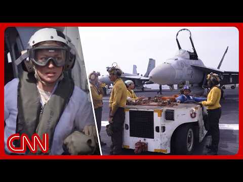 Aboard a warship Trump says was attacked 100+ times since Iran war